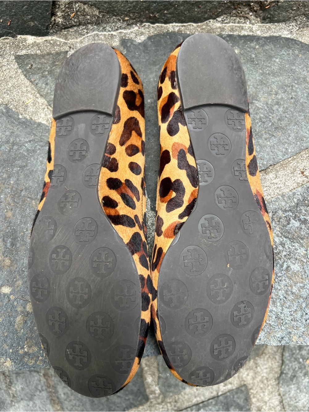 Tory Burch Calf Hair Reva Ballet Flats - Brown/Black - Picture 4 of 5